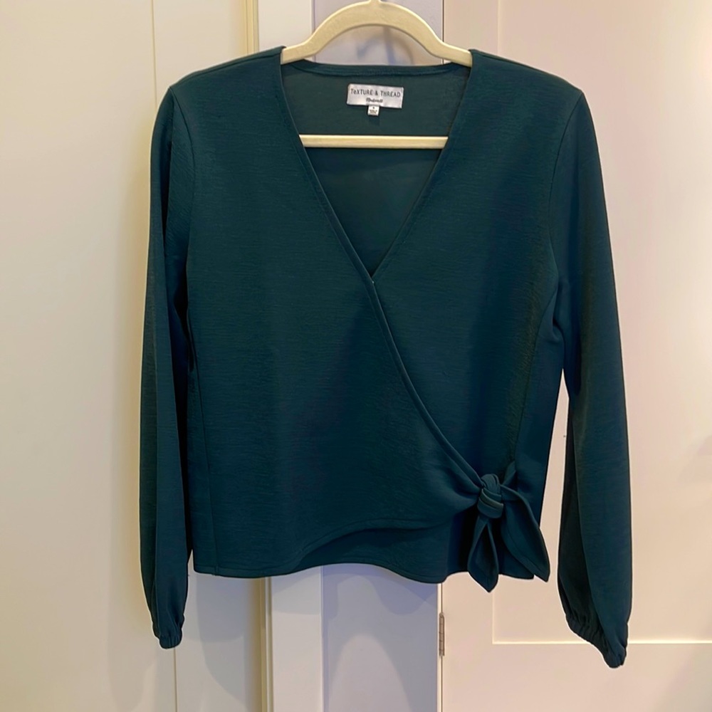 Madewell Emerald/Jade Wrap Top